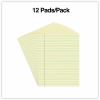 Universal Glue Top Pads, Wide/Legal Rule, 50 Canary-Yellow 8.5 x 11 Sheets, Dozen 3