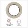 Universal 120# Utility Grade Filament Tape, 3" Core, 18 mm x 54.8 m, Clear 4
