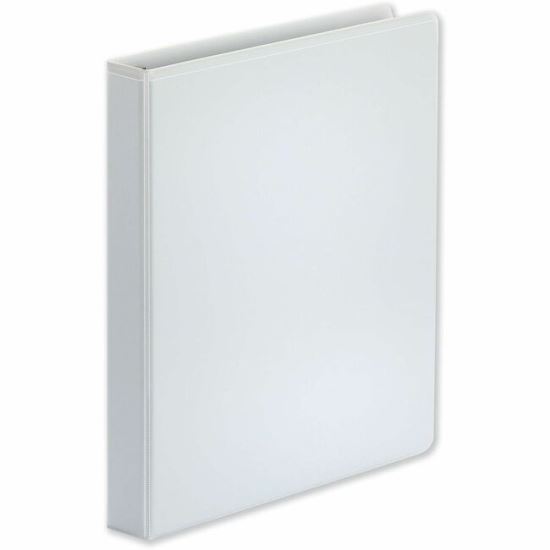 Universal Deluxe Easy-to-Open D-Ring View Binder, 3 Rings, 1" Capacity, 11 x 8.5, White 1