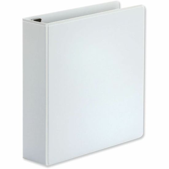 Universal Deluxe Easy-to-Open D-Ring View Binder, 3 Rings, 2" Capacity, 11 x 8.5, White 1