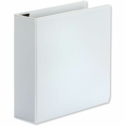 Universal Deluxe Easy-to-Open D-Ring View Binder, 3 Rings, 3" Capacity, 11 x 8.5, White 1