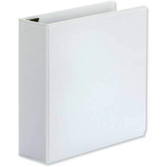Universal Deluxe Easy-to-Open D-Ring View Binder, 3 Rings, 3" Capacity, 11 x 8.5, White 1