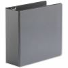 Universal Deluxe Easy-to-Open D-Ring View Binder, 3 Rings, 4" Capacity, 11 x 8.5, Black 1