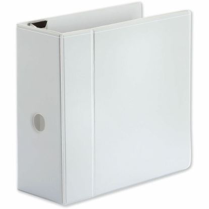 Universal Deluxe Easy-to-Open D-Ring View Binder, 3 Rings, 5" Capacity, 11 x 8.5, White 1