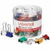 Universal Binder Clips with Storage Tub, Mini, Assorted Colors, 60/Pack 2