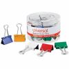 Universal Binder Clips with Storage Tub, Medium, Assorted Colors, 24/Pack 2