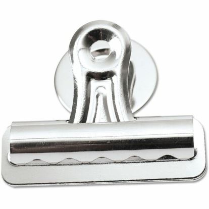 Universal Bulldog Magnetic Clips, Medium, Nickel, 12/Pack 1