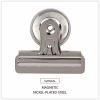 Universal Bulldog Magnetic Clips, Medium, Nickel, 12/Pack 7