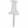 Universal Clear Push Pins, Plastic, Clear, 0.38" , 400/Pack 1