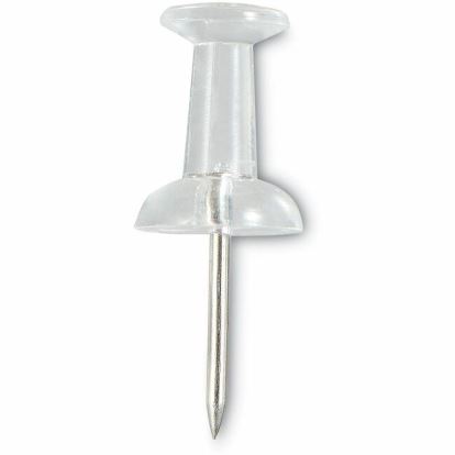Universal Clear Push Pins, Plastic, Clear, 0.38" , 400/Pack 1