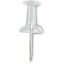 Universal Clear Push Pins, Plastic, Clear, 0.38" , 400/Pack 1