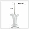 Universal Clear Push Pins, Plastic, Clear, 0.38" , 400/Pack 4