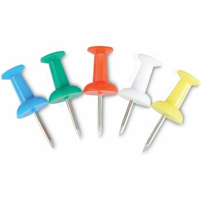 Universal Colored Push Pins, Plastic, Assorted, 0.38" , 400/Pack 1