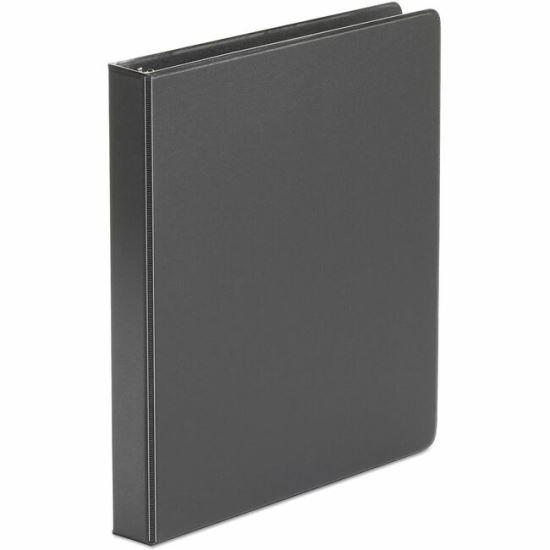 Universal Economy Non-View Round Ring Binder, 3 Rings, 1" Capacity, 11 x 8.5, Black 1