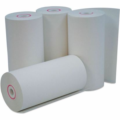Universal Direct Thermal Print Paper Rolls, 0.38" Core, 4.38" x 127 ft, White, 50/Carton 1