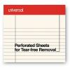 Universal Colored Perforated Ruled Writing Pads, Narrow Rule, 50 Ivory 5 x 8 Sheets, Dozen 4