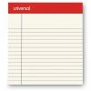 Universal Colored Perforated Ruled Writing Pads, Narrow Rule, 50 Ivory 5 x 8 Sheets, Dozen 5