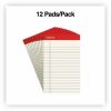 Universal Colored Perforated Ruled Writing Pads, Narrow Rule, 50 Ivory 5 x 8 Sheets, Dozen 8