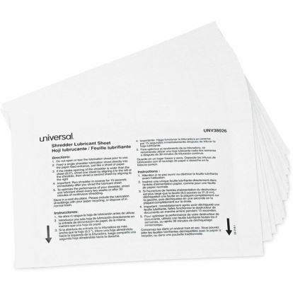 Universal Shredder Lubricant Sheet 1