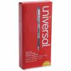 Universal Gel Pen, Stick, Medium 0.7 mm, Black Ink, Silver/Black Barrel, Dozen 2