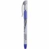Universal Gel Pen, Stick, Medium 0.7 mm, Blue Ink, Silver/Blue Barrel, Dozen 1