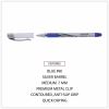 Universal Gel Pen, Stick, Medium 0.7 mm, Blue Ink, Silver/Blue Barrel, Dozen 3