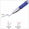 Universal Gel Pen, Stick, Medium 0.7 mm, Blue Ink, Silver/Blue Barrel, Dozen 4
