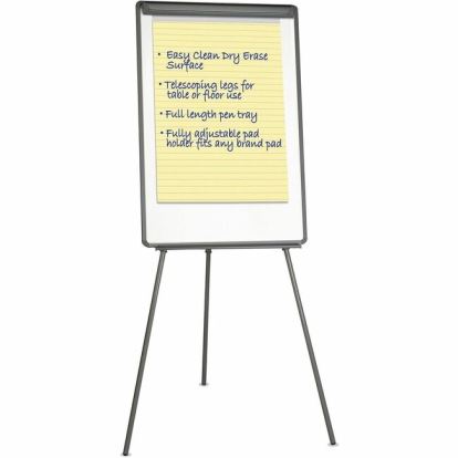 Universal Dry Erase Board with Tripod Easel, 29" x 41" , White Surface 1