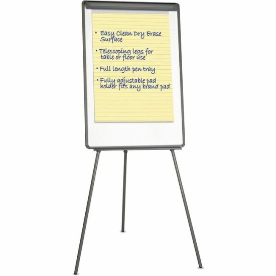 Universal Dry Erase Board with Tripod Easel, 29" x 41" , White Surface 1