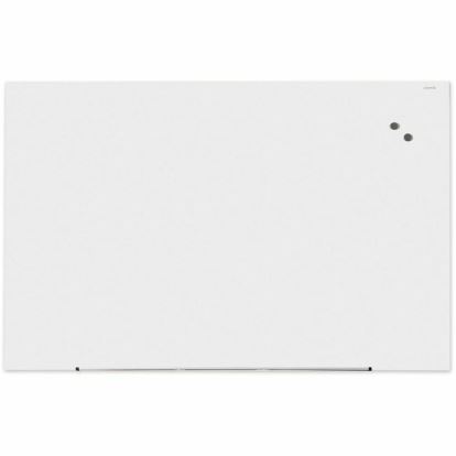 Universal Frameless Magnetic Glass Marker Board, 72" x 48" , White Surface 1