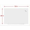 Universal Frameless Magnetic Glass Marker Board, 72" x 48" , White Surface 2