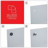 Universal Frameless Glass Marker Board, 48" x 36" , White Surface 5
