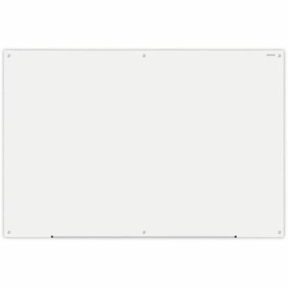 Universal Frameless Glass Marker Board, 72" x 48" , White Surface 1