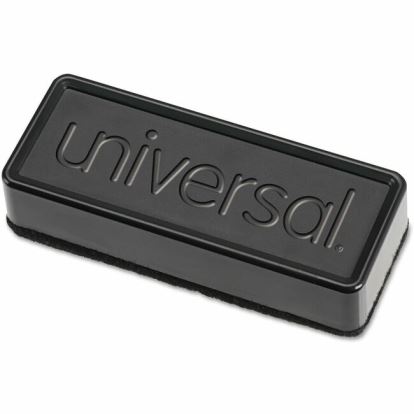 Universal Dry Erase Whiteboard Eraser, 5" x 1.75" x 1" , Black 1