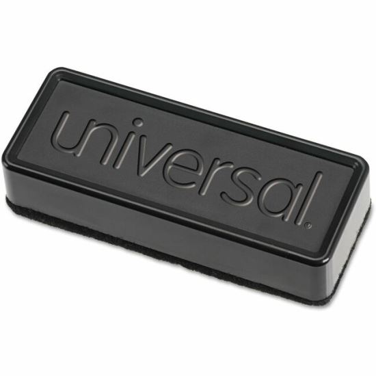 Universal Dry Erase Whiteboard Eraser, 5" x 1.75" x 1" , Black 1