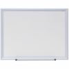 Universal Deluxe Melamine Dry Erase Board, 24" x 18" , White Surface, Satin Aluminum Frame 1
