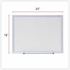 Universal Deluxe Melamine Dry Erase Board, 24" x 18" , White Surface, Satin Aluminum Frame 3