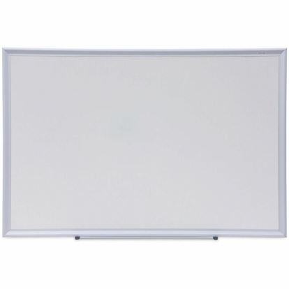 Universal Deluxe Melamine Dry Erase Board, 36" x 24" , White Surface, Satin Aluminum Frame 1