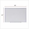 Universal Deluxe Melamine Dry Erase Board, 36" x 24" , White Surface, Satin Aluminum Frame 3