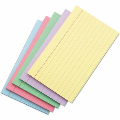 Universal Index Cards, Ruled, 4 x 6, Assorted, 100/Pack 1