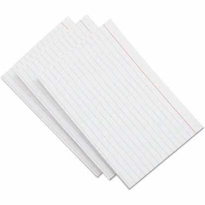 Universal Ruled Index Cards, 5 x 8, White, 100/Pack 1