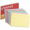 Universal Index Cards, Ruled, 5 x 8, Assorted, 100/Pack 4