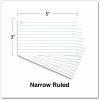Universal Ring Index Cards, Ruled, 3 x 5, White, 100/Pack 3