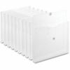 Universal Side Opening Poly Envelopes, 1" Expansion, Letter Size, Clear, 10/Pack 1