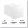 Universal Side Opening Poly Envelopes, 1" Expansion, Letter Size, Clear, 10/Pack 5
