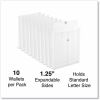 Universal Top Opening Poly Envelopes, 1.25" Expansion, Letter Size, Clear, 10/Pack 3