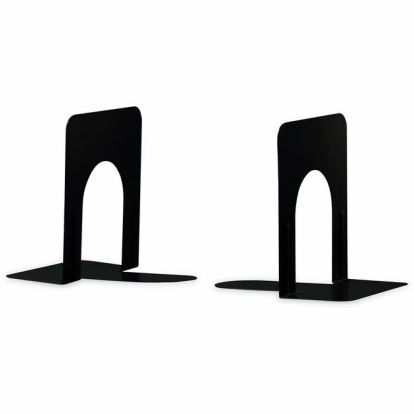 Universal Economy Bookends, 4.75 x 5.25 x 5, Heavy Gauge Steel, Black, Pair 1