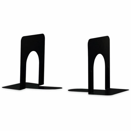 Universal Economy Bookends, 4.75 x 5.25 x 5, Heavy Gauge Steel, Black, Pair 1