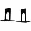 Universal Economy Bookends, 4.75 x 5.25 x 5, Heavy Gauge Steel, Black, Pair 1