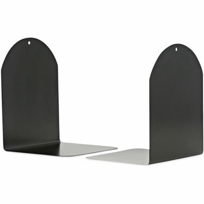 Universal Magnetic Bookends, Magnetic Base, 6 x 5 x 7, Metal, Black, Pair 1